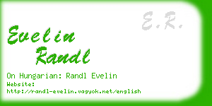 evelin randl business card